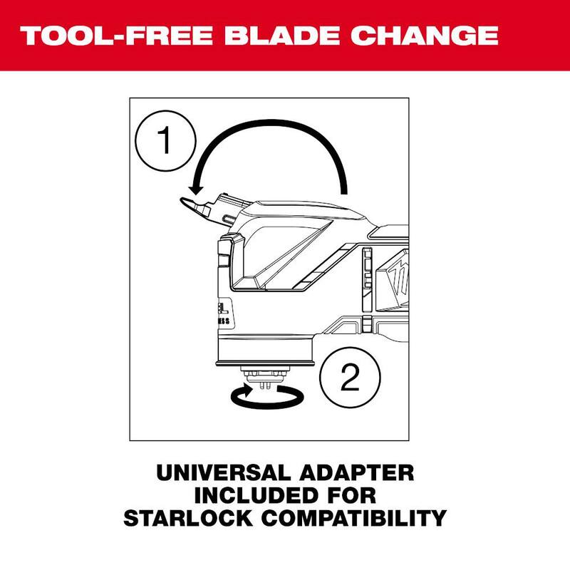 Herramienta múltiple oscilante inalámbrica Milwaukee M18 FUEL de 18 voltios con batería de iones de litio de 5.0 Ah - 2836-20-48-11-1850