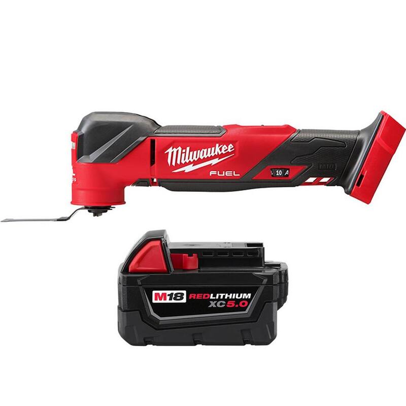 Herramienta múltiple oscilante inalámbrica Milwaukee M18 FUEL de 18 voltios con batería de iones de litio de 5.0 Ah - 2836-20-48-11-1850