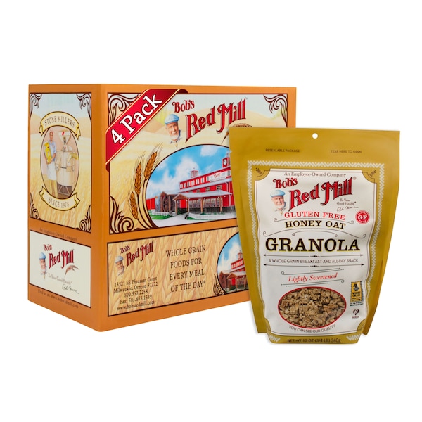 Bobs Red Mill Natural Foods Bob's Red Mill Gluten Free Honey Oat Granola 12 oz. Bag, PK4 - 1971S124