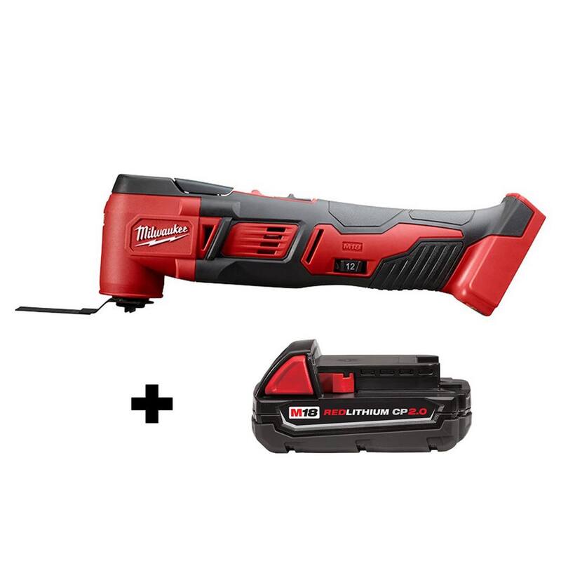 Milwaukee M18 18V Multiherramienta inalámbrica de iones de litio con batería compacta de 2.0 Ah - 2626-20-48-11-1820