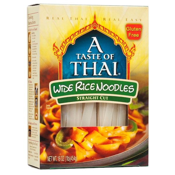 A Taste Of Thai Wide Rice Noodles, PK6 - 8083