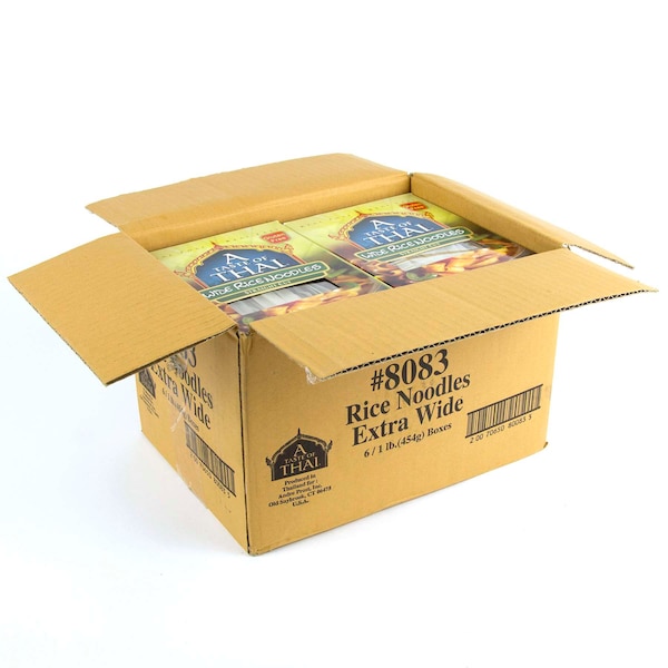 A Taste Of Thai Wide Rice Noodles, PK6 - 8083