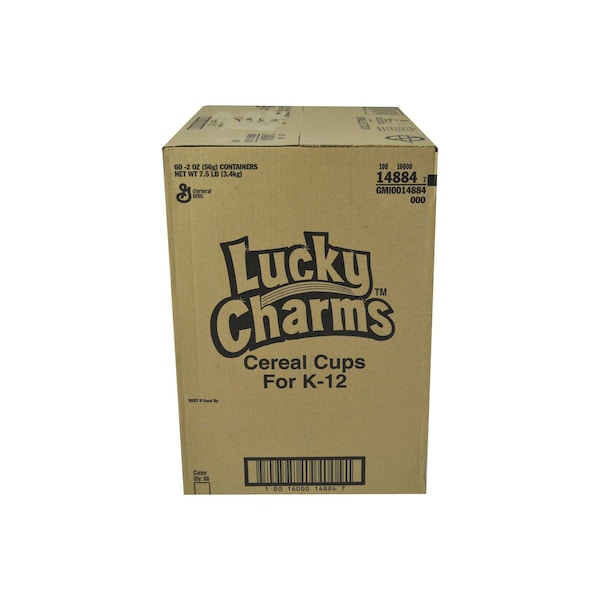 Lucky Charms Lucky Charms Cereal Single Serve K12 2 oz. Eq Grain, PK60 - 16000-14884