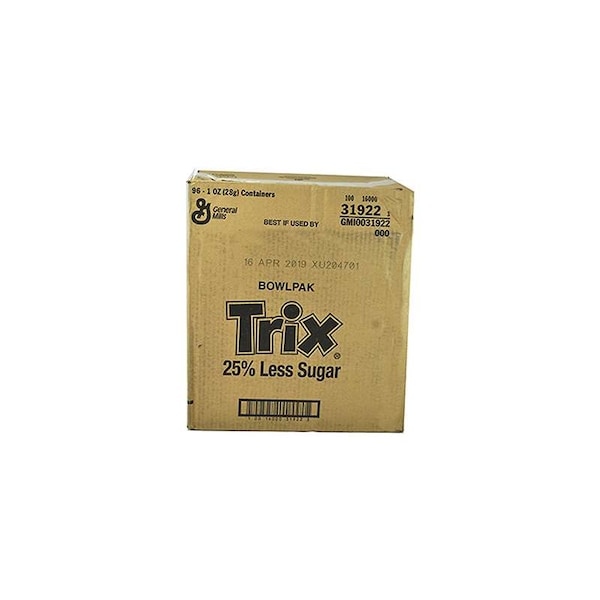 Trix Trix 25% Less Sugar Cereal 1 oz. Bowl, PK96 - 16000-31922