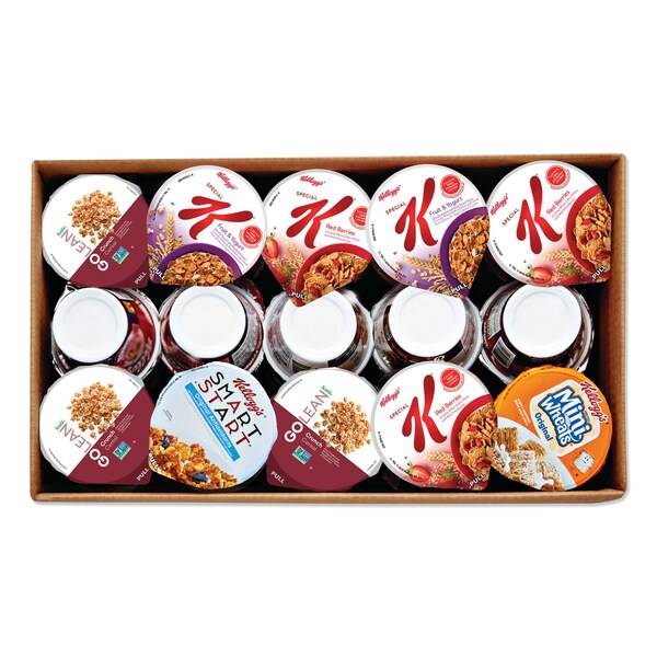 Kelloggs Breakfast Cereal - Single Serve, Classic Wellness Assortment, 2.2 oz Cup, PK60, 60PK - 5X0404
