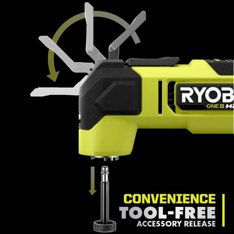 Herramienta múltiple oscilante inalámbrica RYOBI ONE+ HP 18V Brushless con batería de alto rendimiento de 4.0 Ah - PBLMT51B-PBP004