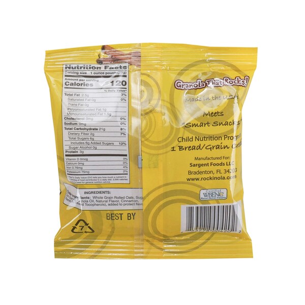 Rockinola Rockin'Ola Cinnamon Granola 28g, PK250 - 8004209