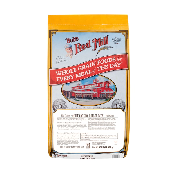 Bobs Red Mill Natural Foods Bob's Red Mill Quick Cooking Rolled Oats 50lbs - 1365B50