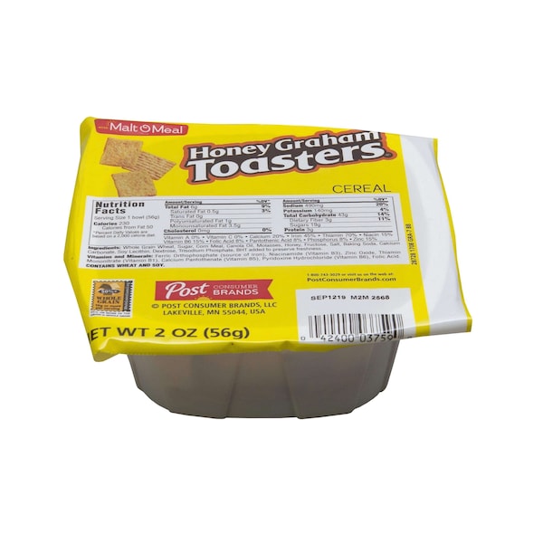 Malt O Meal Malt O Meal Honey Graham Toasters Cereal 2 oz. Bowl, PK48 - 03759
