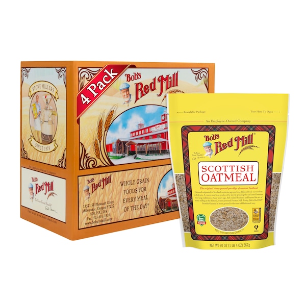 Bobs Red Mill Natural Foods Bob's Red Mill Scottish Oatmeal 20 oz. Bag, PK4 - 1390S204