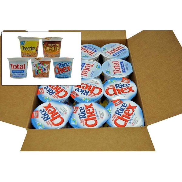 General Mills General Mills Cereal Adult Variety Pack Single Serve Cup 1.67oz., PK60 - 16000-31079
