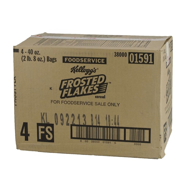 Kelloggs Kellogg's Frosted Flakes Cereal 40 oz. Bag, PK4 - 3800001591