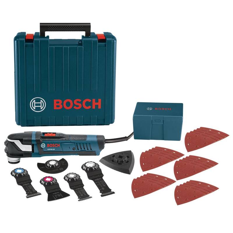 Kit de herramienta multifuncional oscilante con cable de 4 amperios StarlockPlus de Bosch con estuche (30 piezas) - GOP40-30C
