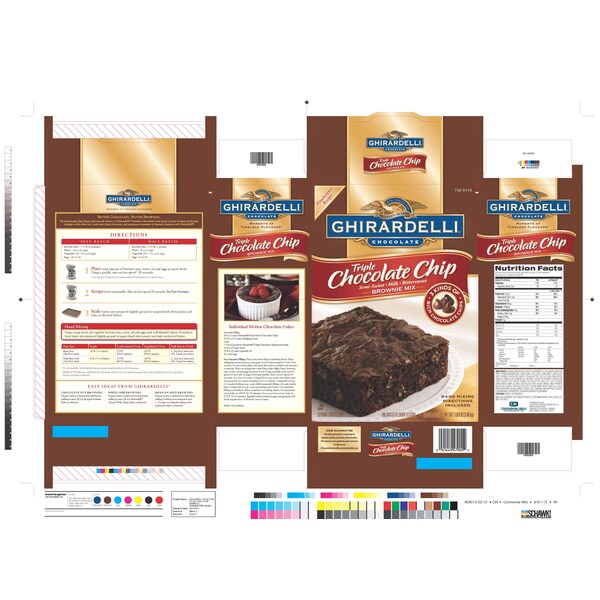 Ghirardelli Ghirardelli Kosher Triple Chocolate Brownie Mix 120 oz. Box, PK4 - 732-6116
