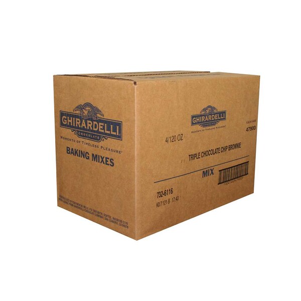 Ghirardelli Ghirardelli Kosher Triple Chocolate Brownie Mix 120 oz. Box, PK4 - 732-6116