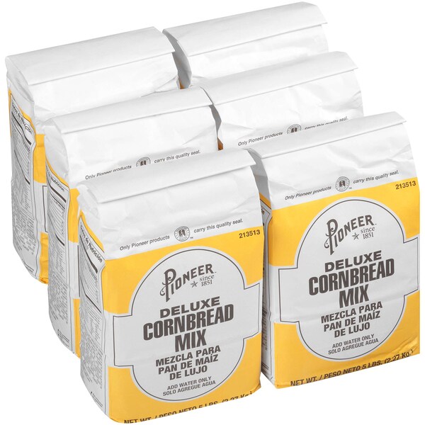 Pioneer Pioneer Trans Fat Free Complete Deluxe Corn Bread Mix 5lbs, PK6 - 213513