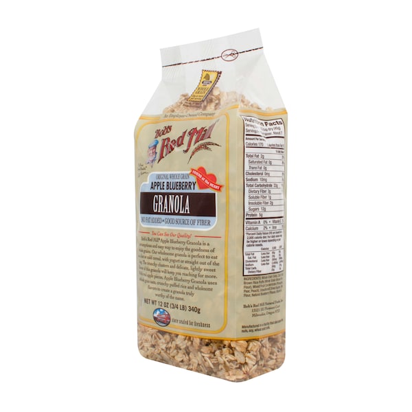 Bobs Red Mill Natural Foods Bob's Red Mill No Fat Apple Blueberry Granola 12 oz. Bag, PK4 - 1671S124