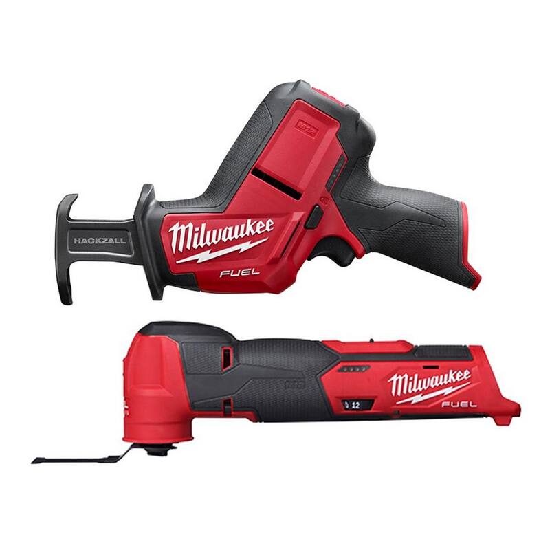Herramienta oscilante inalámbrica de 12V Milwaukee M12 FUEL de iones de litio y Sierra Sable M12 FUEL HACKZALL - 2526-20-2520-20
