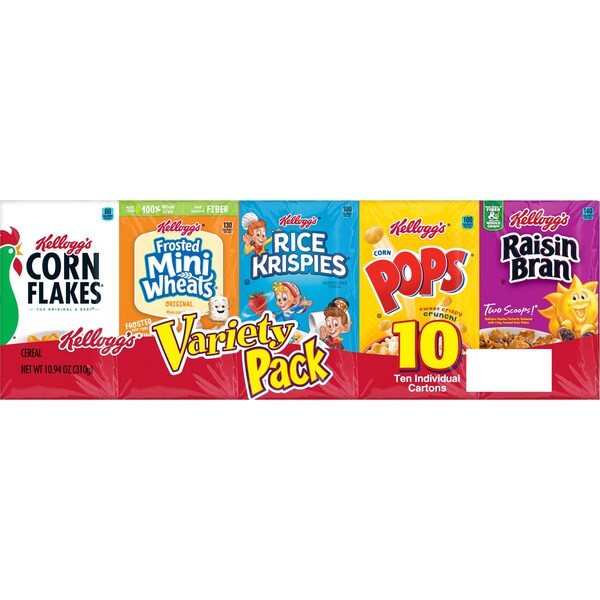 Kelloggs Kellogg's Total Assortments Cereal Variety, PK120 - 3800017808