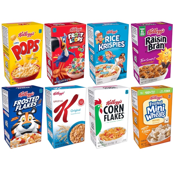 Kelloggs Kellogg's Total Assortments Cereal Variety, PK120 - 3800017808