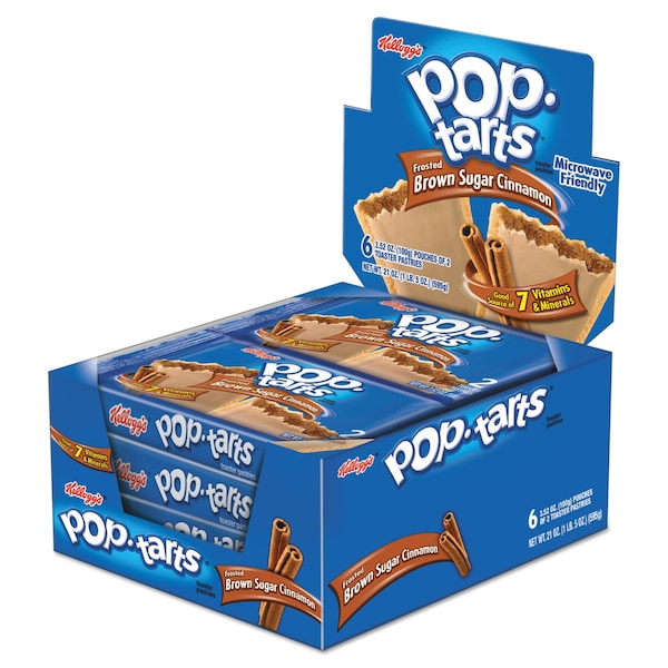 Kelloggs Pop Tarts, Frosted Brown Sugar Cinnamon, 3.52 oz, 12PK - KEL31132