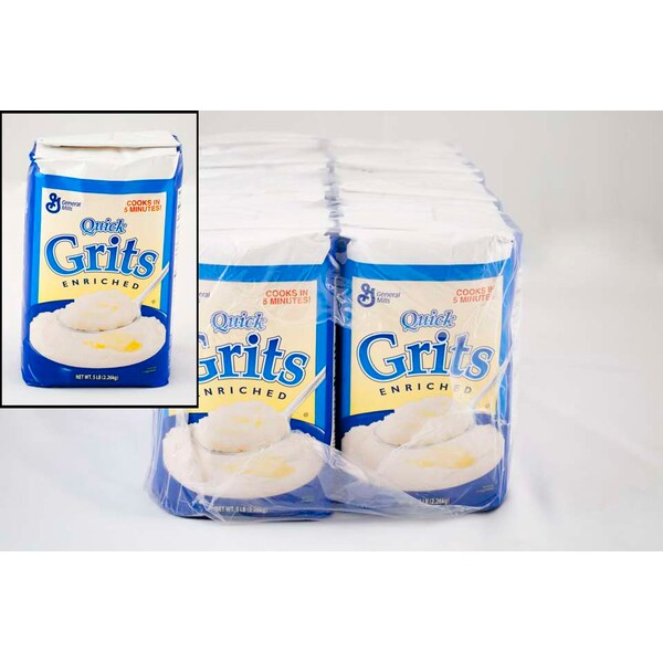 Pillsbury Quick Grits Cereal Bulk Enriched White Corn 5lbs, PK8 - 16000-14357