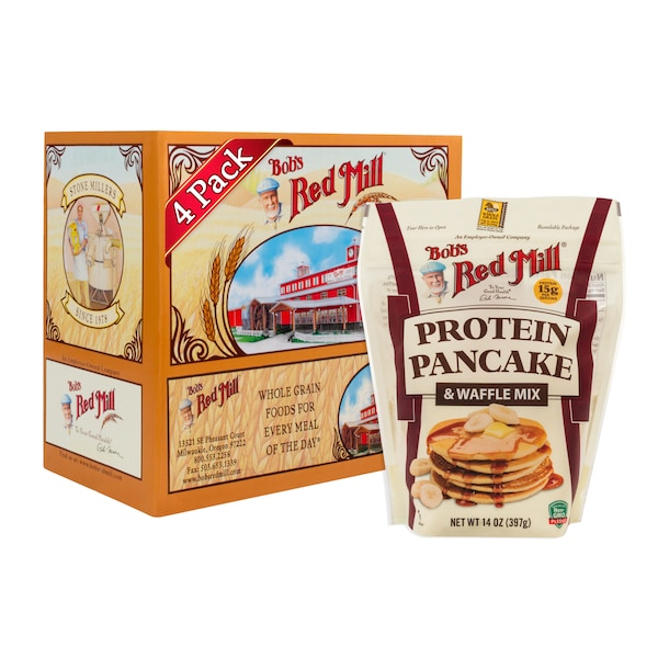 Bobs Red Mill Natural Foods Bob's Red Mill Protein Pancake And Waffle Mix 14 oz. Bag, PK4 - 1399S144