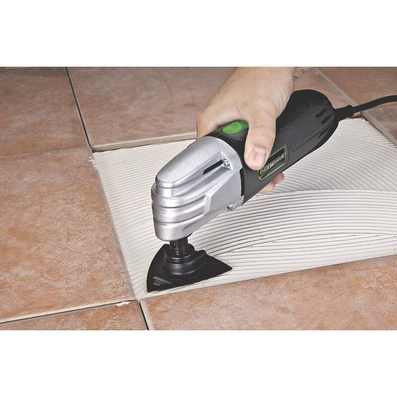Herramienta oscilante multiusos Genesis de 1.5 amperes y juego de accesorios universal de gancho y lazo de 19 piezas con caja de almacenamiento - GMT15A