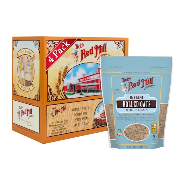 Bobs Red Mill Natural Foods Bob's Red Mill Instant Rolled Oats 16 oz. Bag, PK4 - 1371S164