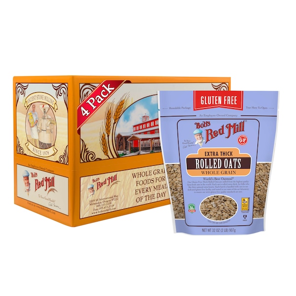 Bobs Red Mill Natural Foods Bob's Red Mill Gluten Free Extra Thick Rolled Oats 32 oz. Bag, PK4 - 1981S324