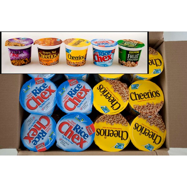 General Mills Cereal Goodness Variety Pack Single Serve Serve Cup 2.02 oz., PK60 - 16000-31154