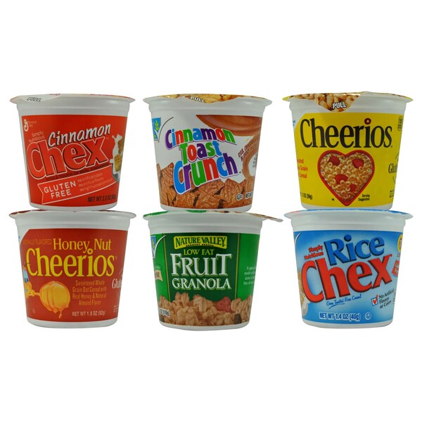 General Mills Cereal Goodness Variety Pack Single Serve Serve Cup 2.02 oz., PK60 - 16000-31154