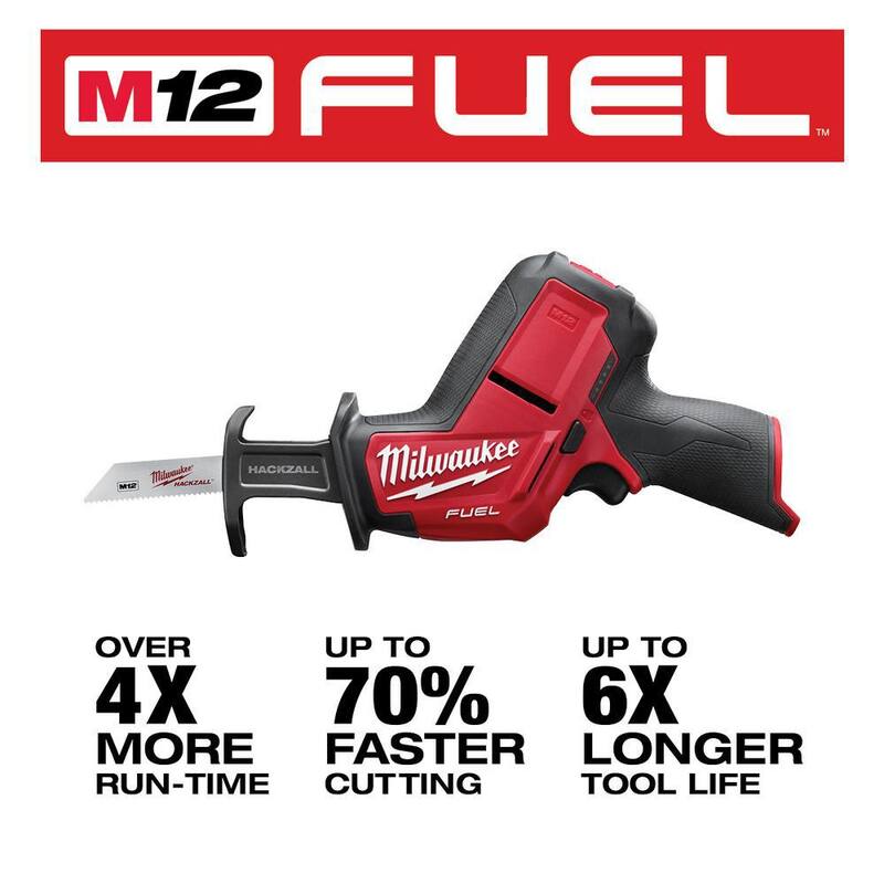 Herramienta múltiple oscilante inalámbrica Milwaukee M12 FUEL 12V de iones de litio y HACKZALL con dos baterías de 3.0 Ah - 2526-20-2520-20-48-11-2412.