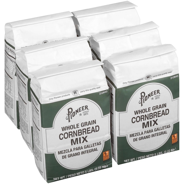 Pioneer Pioneer Whole Grain Corn Bread Mix 5lbs, PK6 - 212643