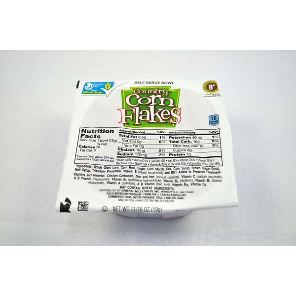 Country Corn Flakes Country Corn Flakes Cereal Single Serve Bowlpak .688 oz., PK96 - 16000-11968