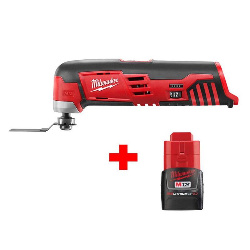Herramienta multiusos inalámbrica Milwaukee M12 de 12 voltios con batería de iones de litio M12 2.0Ah - 2426-20-48-11-2420