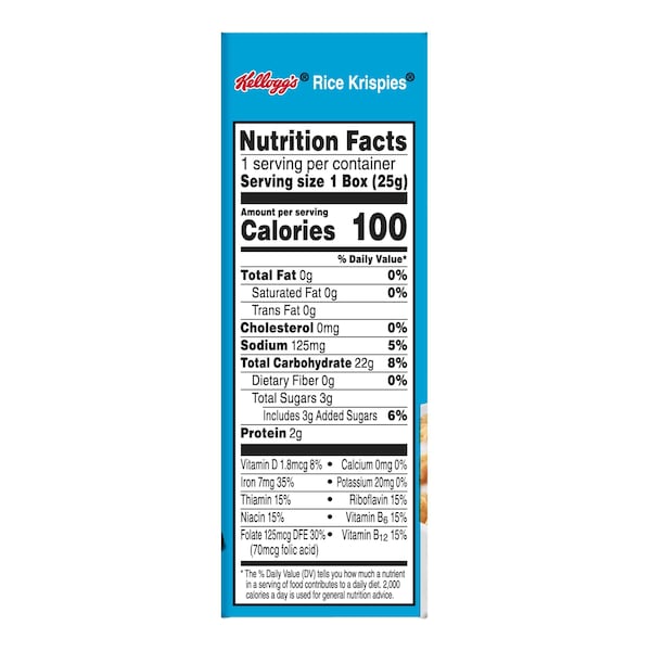Kelloggs Kellogg's Rice Krispies Cereal .88 oz., PK70 - 3800021933