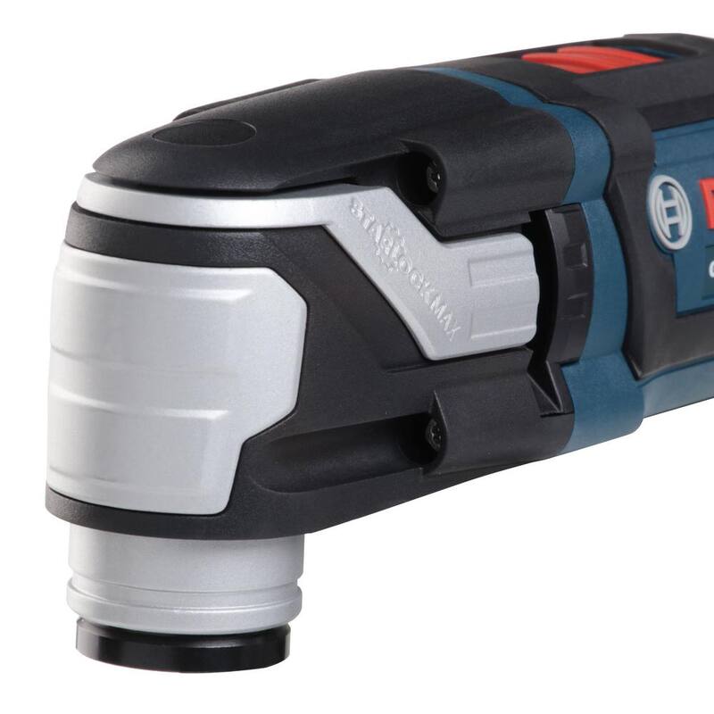 Kit de herramienta multifunción oscilante con cable de 5.5 amperes y velocidad variable StarlockMax de Bosch con Bolsa de transporte (4 piezas) - GOP55-36B
