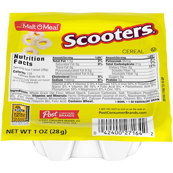 Malt O Meal Malt O Meal Scooters Cereal 1 oz., PK96 - 27164