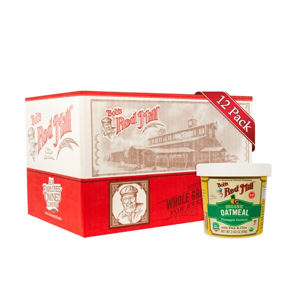 Bobs Red Mill Natural Foods Bob's Red Mill Organic Fruit & Seed Oatmeal Cup 2.47 oz. Cup, PK12 - 6127C0112