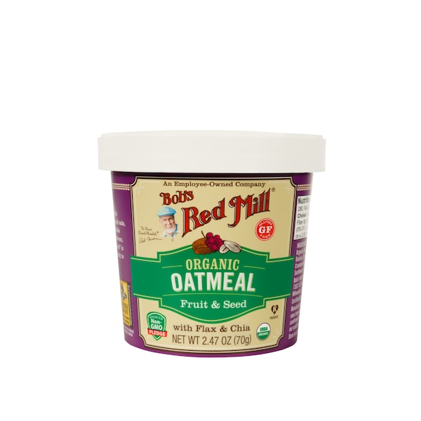 Bobs Red Mill Natural Foods Bob's Red Mill Organic Fruit & Seed Oatmeal Cup 2.47 oz. Cup, PK12 - 6127C0112