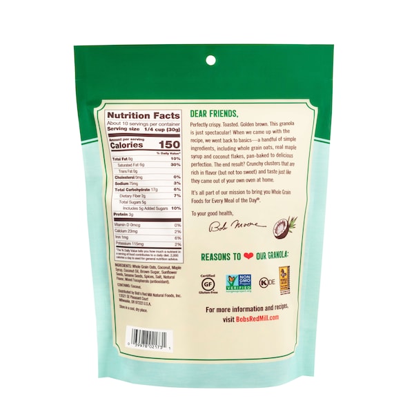 Bobs Red Mill Natural Foods Bob's Red Mill Coconut Spice Granola, PK6 - 1358S116
