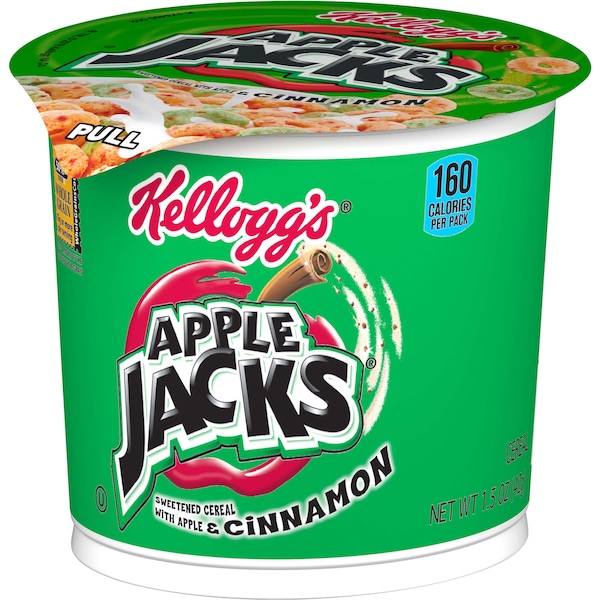 Kelloggs Kellogg's Single Serve Apple Jacks Cereal 1.5 oz. Cup, PK60 - 3800012469