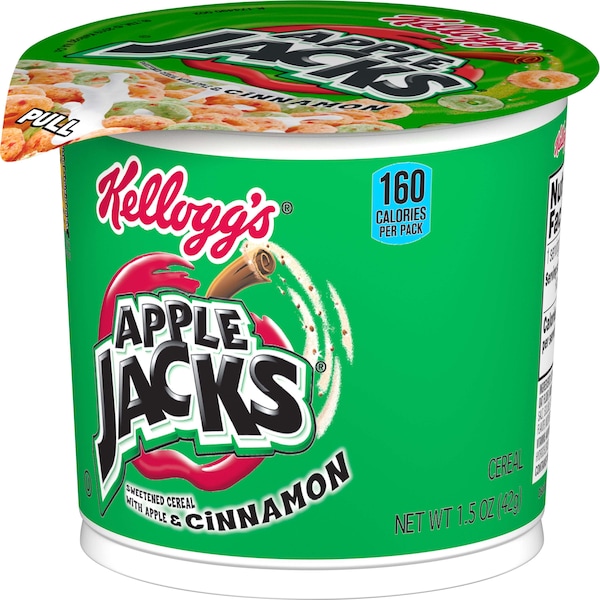 Kelloggs Kellogg's Single Serve Apple Jacks Cereal 1.5 oz. Cup, PK60 - 3800012469