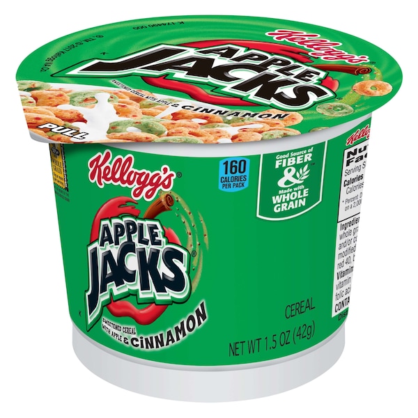 Kelloggs Kellogg's Single Serve Apple Jacks Cereal 1.5 oz. Cup, PK60 - 3800012469