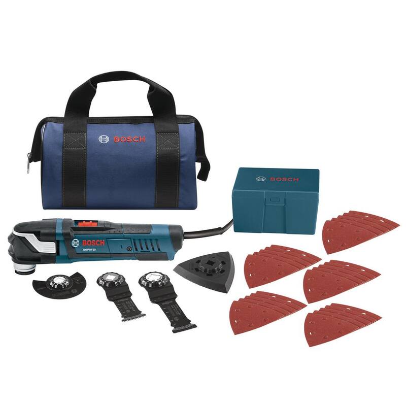 Juego de herramientas multifunción oscilante con cable de 4 amperes StarlockPlus de Bosch (32 piezas) - GOP40-30B