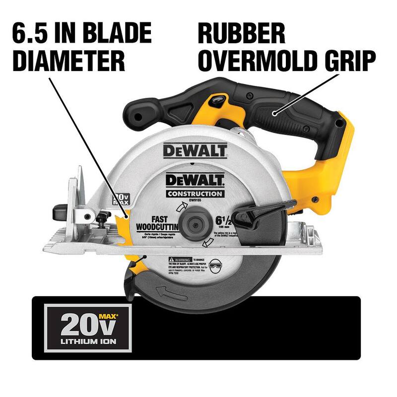 Herramienta múltiple oscilante sin escobillas DEWALT 20V MAX XR inalámbrica de 3 velocidades, sierra circular 20V MAX de 6-1/2 pulgadas y (1) batería de 20V 2.0Ah - DCS356D1WDCS391
