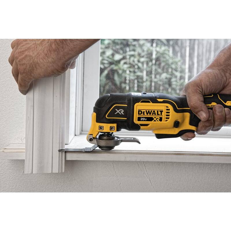 Herramienta múltiple oscilante sin escobillas DEWALT 20V MAX XR inalámbrica de 3 velocidades, sierra circular 20V MAX de 6-1/2 pulgadas y (1) batería de 20V 2.0Ah - DCS356D1WDCS391