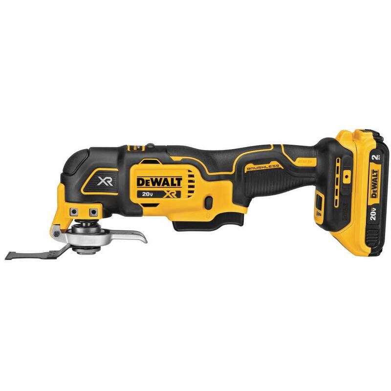 Herramienta múltiple oscilante sin escobillas DEWALT 20V MAX XR inalámbrica de 3 velocidades, sierra circular 20V MAX de 6-1/2 pulgadas y (1) batería de 20V 2.0Ah - DCS356D1WDCS391