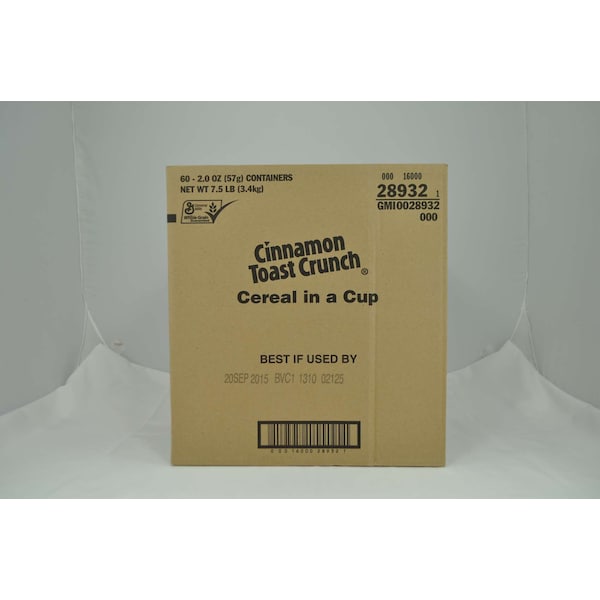 Cinnamon Toast Crunch Cinnamon Toast Crunch Cereal Single Serve Cup 2 oz., PK60 - 16000-28932